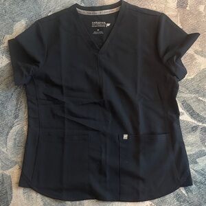Fabletics Women's Black Short Sleeve scrub  Top